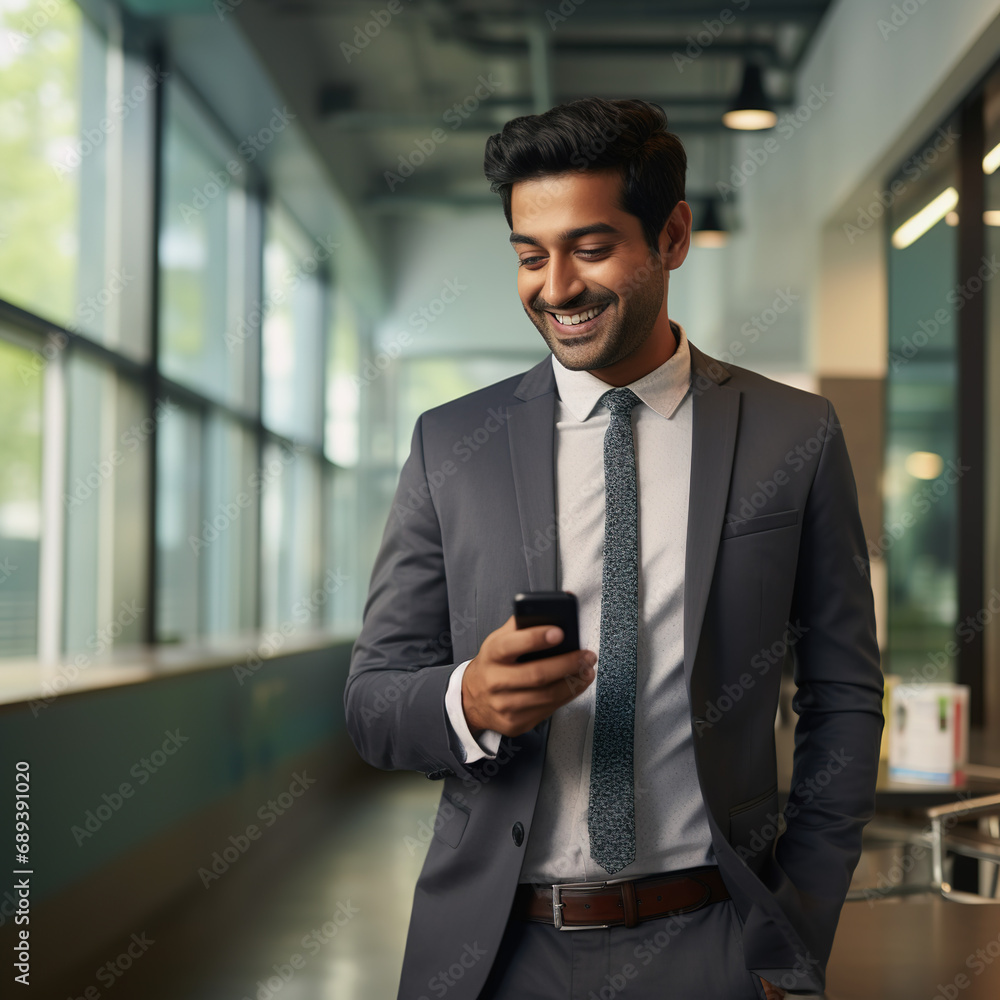Indian businessman, project leader, multitasking with tablet, fast-paced office walk, smart suit, engaged entrepreneur, 4K quality, dynamic lighting, crisp imagery, contemporary workplace Indian businessman, project leader, multitasking with tablet, fast-paced office walk, smart suit, engaged entrepreneur, 4K quality, dynamic lighting, crisp imagery, contemporary workplace