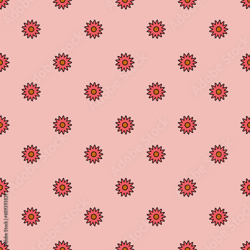 Floral botanical texture pattern with rose and leaves. Seamless pattern can be used for wallpaper, pattern fills, web page background, surface textures.

