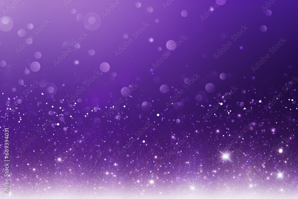 Radiant Resplendence: Purple Glitter Background Wallpaper, Ideal for Mockup Presentation - Snowy Sparkle, Shiny Dust, and Dots Bokeh Frame