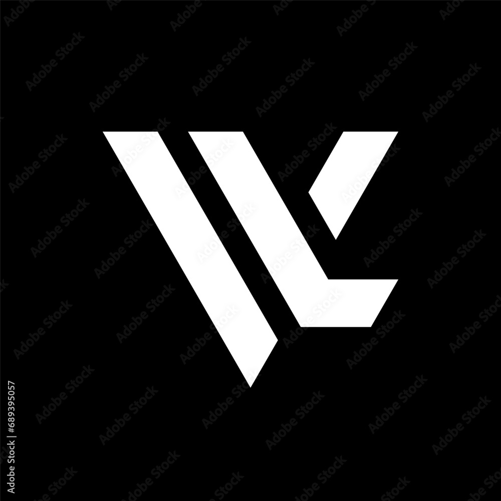Letter VL creative monogram logo design Letter VL creative monogram logo design