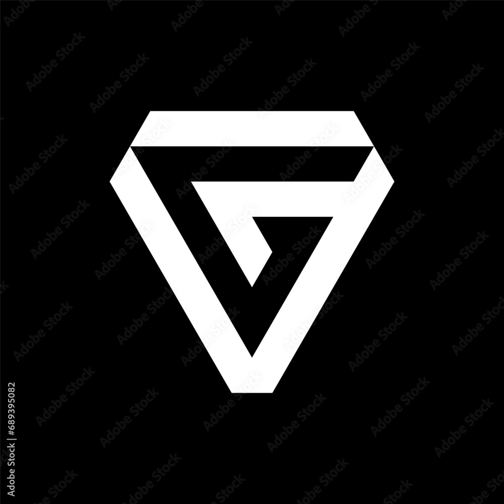 Letter GV or VG monogram logo design Letter GV or VG monogram logo design