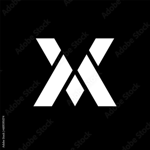 Letter VM or MV monogram logo design