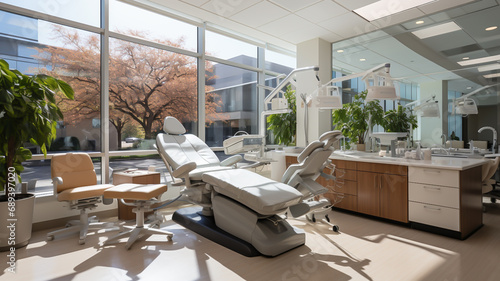 Dental clinic, dentist chair  photo