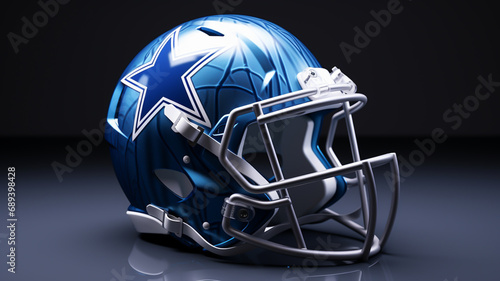 Football helmet close up photo