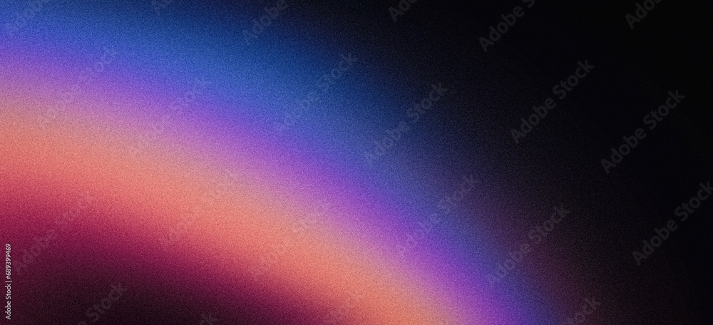 Abstract grainy gradient background purple pink orange black glowing ...