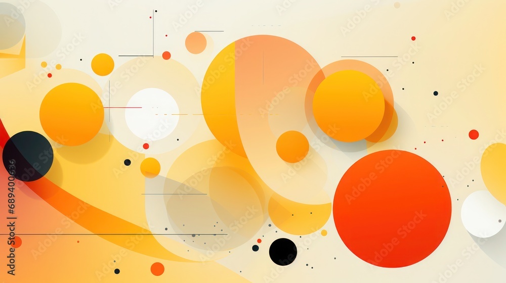 Fototapeta premium Background harmony of circles in warm tones