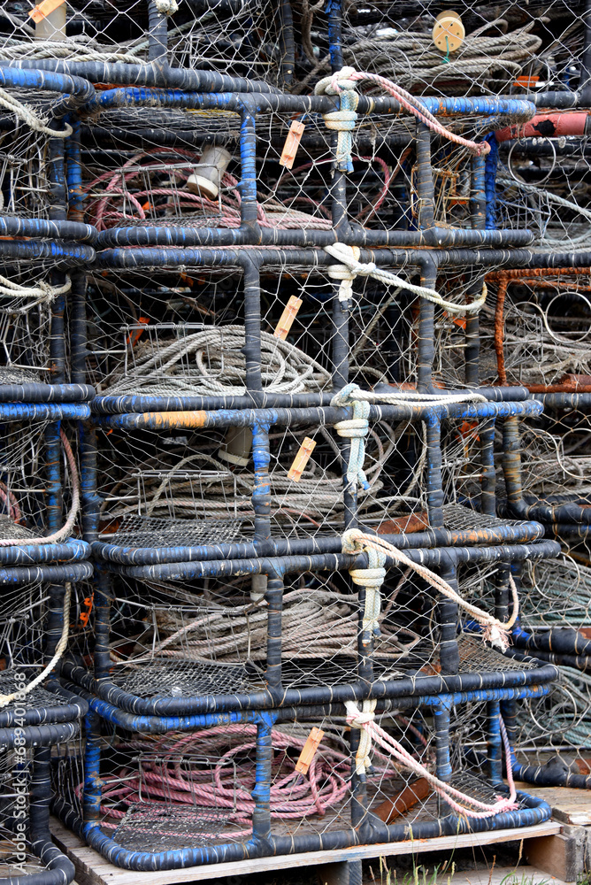 Obraz premium Lobster Equipment Stacked and Ready