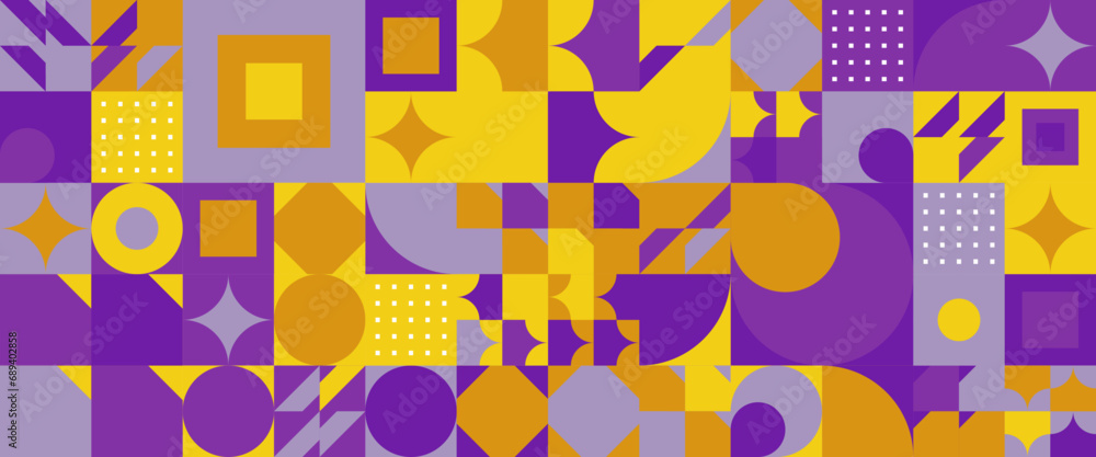 Yellow brown and purple violet vector modern banners with abstracts shapes geometric mosaic Minimalist modern graphic design element mosaic style concept for banner, flyer, card, or brochure cover Yellow brown and purple violet vector modern banners with abstracts shapes geometric mosaic Minimalist modern graphic design element mosaic style concept for banner, flyer, card, or brochure cover