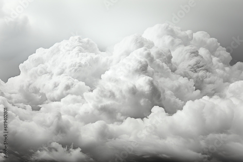 Sky with cloud, black and white. AI generative