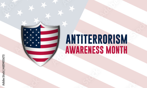 Antiterrorism Awareness Month Background Vector Illustration 