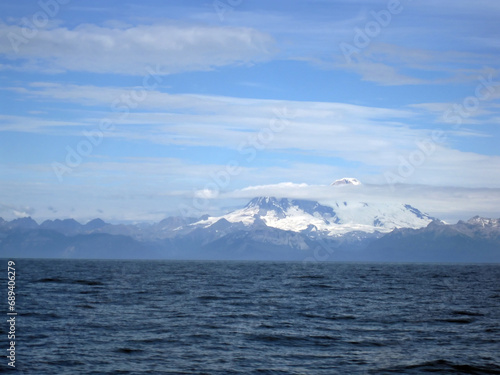 Beautiful Snow Capped Mount Illiama and Cook Inlet