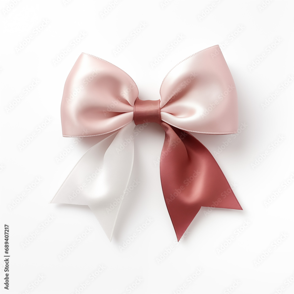 Satin bow isolated on a clear background.