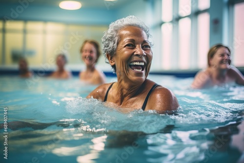 Poolside Bliss: Senior Women Embrace Hydrotherapy