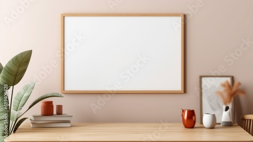 empty white mock up frame  © AB malik