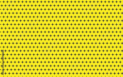 Sparks elements pattern on yellow background, black sparkle pattern background.