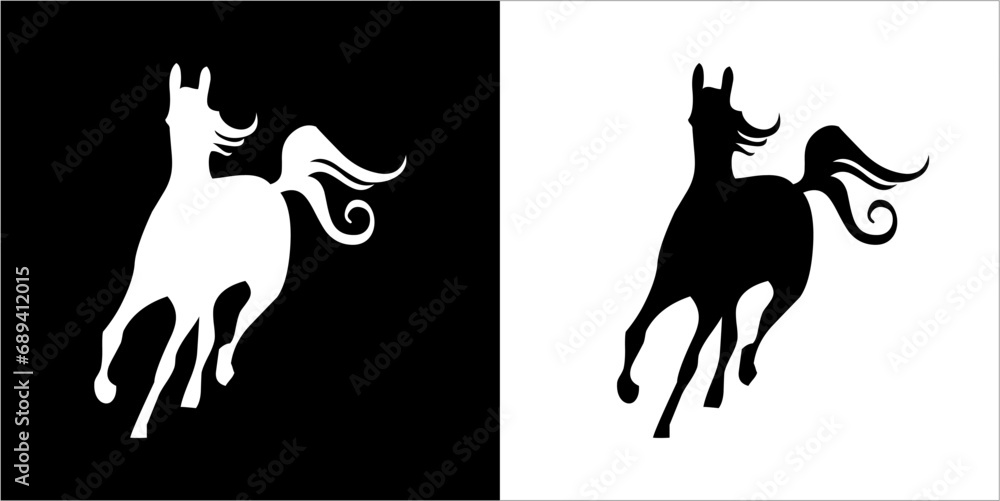 Illustration vector graphics of horse icon Illustration vector graphics of horse icon