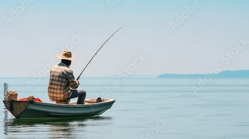 fisherman fishing from the boat