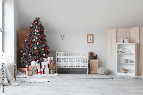 Interior of festive nursery...