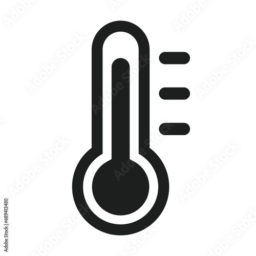 Simple icons representing thermometers and temperature