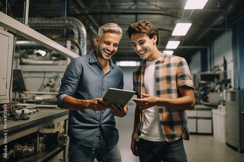 Uses a tablet, the group is a team of men, people are managers, people are a team, the employees of the company are friendly. The concept of business people. Uses a tablet, the group is a team of men, people are managers, people are a team, the employees of the company are friendly. The concept of business people.
