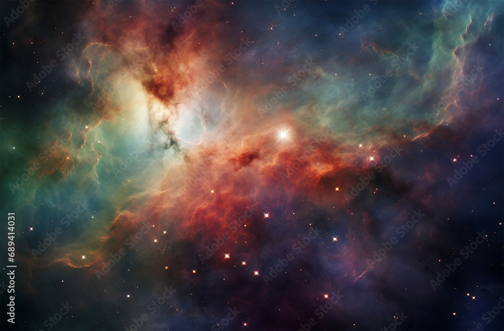 Cosmic Nebulae: colorful and intricate nebulae, like the Orion Nebula