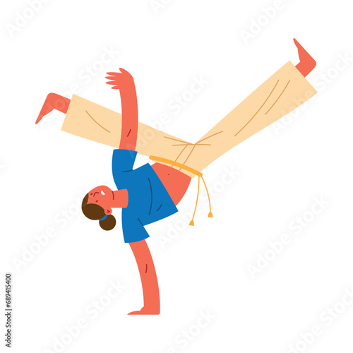 person dancing capoeira