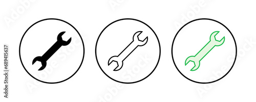 Wrench icon set. repair icon vector. tools icon vector