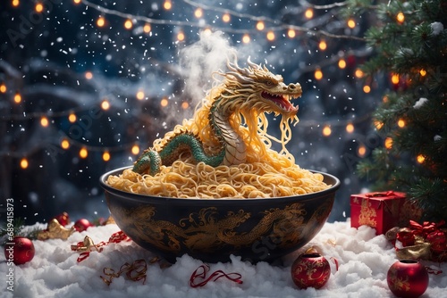 New Year's noodles dragon