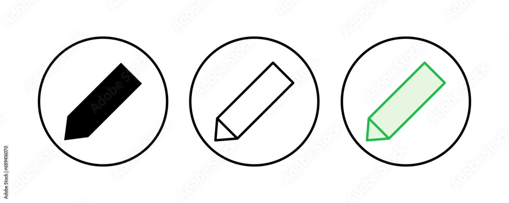 Pencil icon set. pen symbol. edit icon vector Pencil icon set. pen symbol. edit icon vector