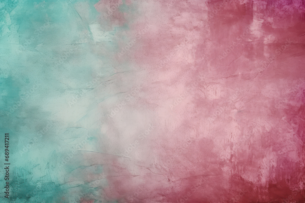 Textured abstract background with a soft transition from turquoise to pink, creating a dreamlike watercolor effect.
