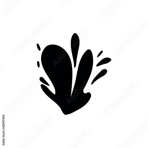 Black splashes on white bac...