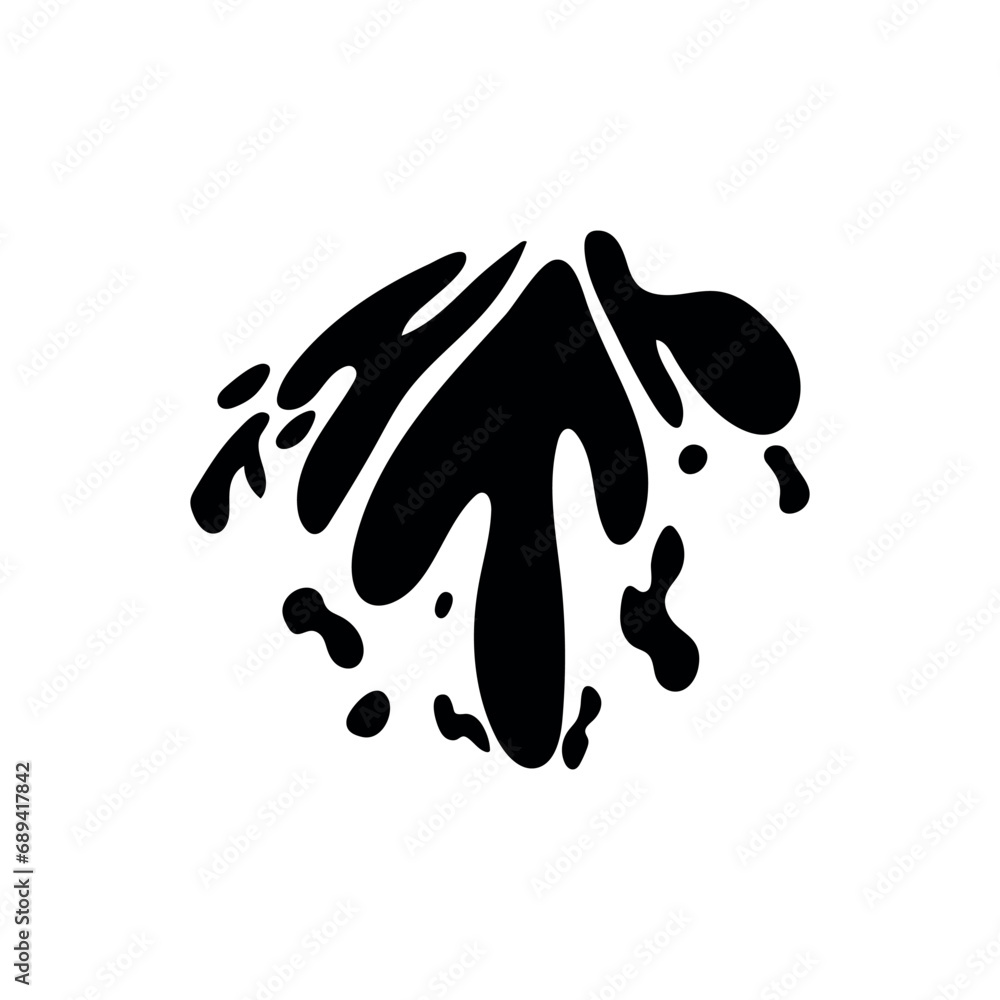 Black splashes on white background Black splashes on white background