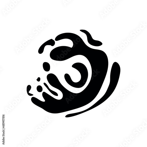 Black splashes on white bac...