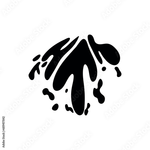 Black splashes on white bac...