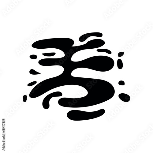 Black splashes on white bac...