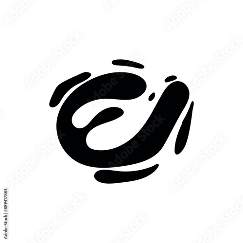 Black splashes on white bac...