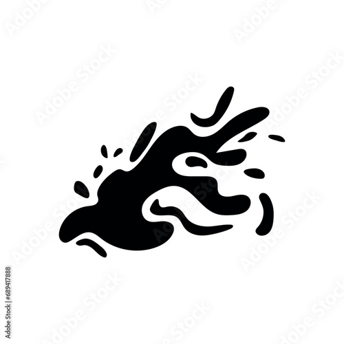 Black splashes on white bac...