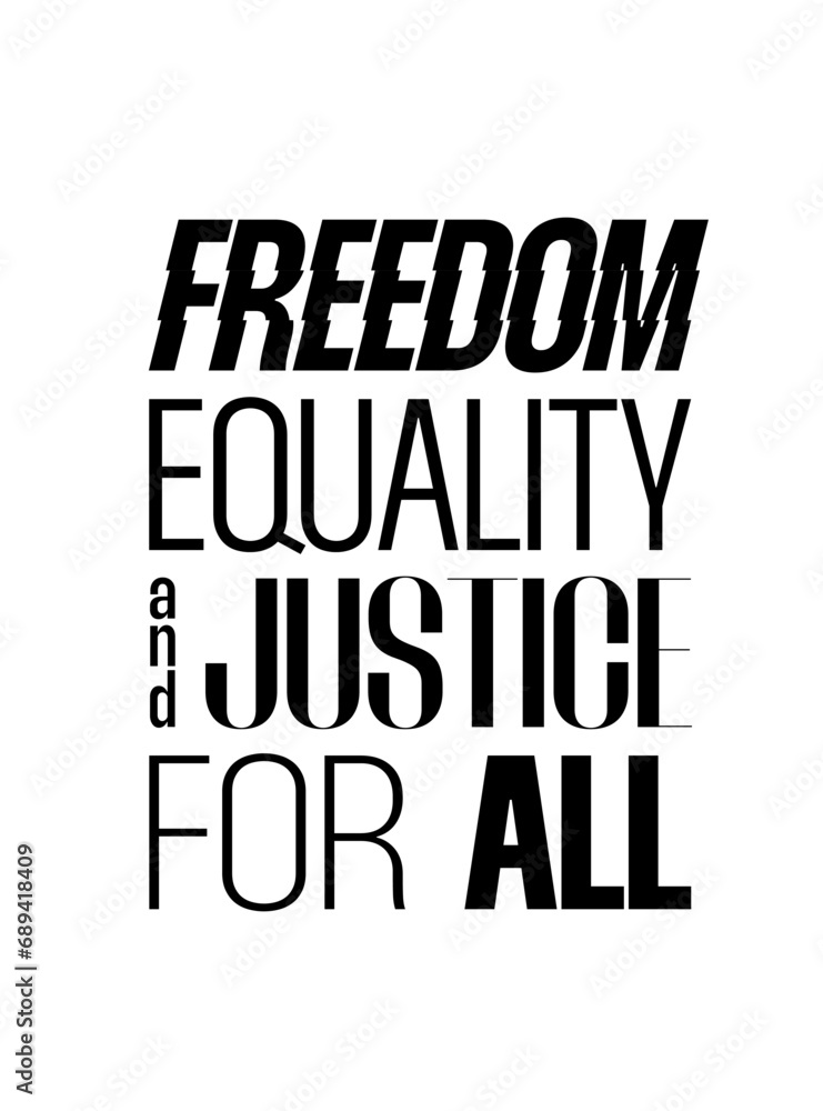 International human rights day theme. Freedom, equality and justice for all. Typography poster with abstract background and textures. Vector design for print, social media, banner.