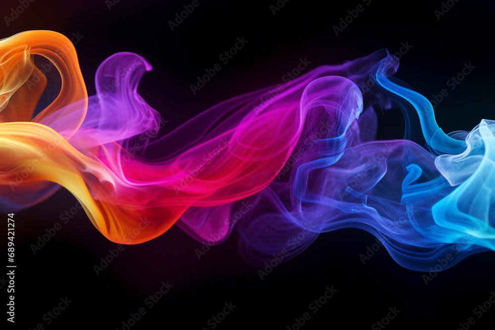 Abstract colorful smoke in motion. Smoke, Cloud of cold fog in black background. Light, white, fog, cloud background Abstract colorful smoke in motion. Smoke, Cloud of cold fog in black background. Light, white, fog, cloud background
