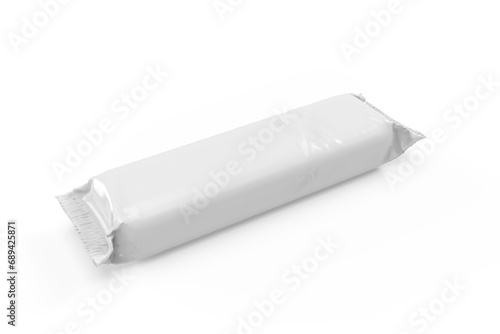 High-quality 3D render of blank snack bar mockup realistically transparent background