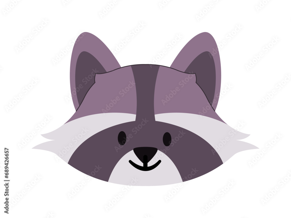 gray and white color raccoon head furry wild nature mammal omnivorous animal cute adorable face gray and white color raccoon head furry wild nature mammal omnivorous animal cute adorable face