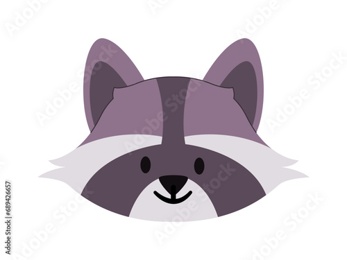 gray and white color raccoon head furry wild nature mammal omnivorous animal cute adorable face