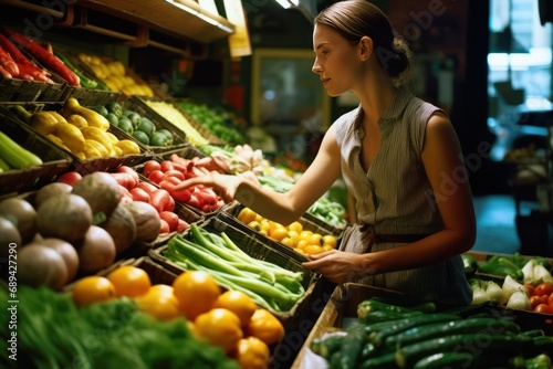 Organic Bounty: Farmers Market with Fresh Fruits and Vegetables