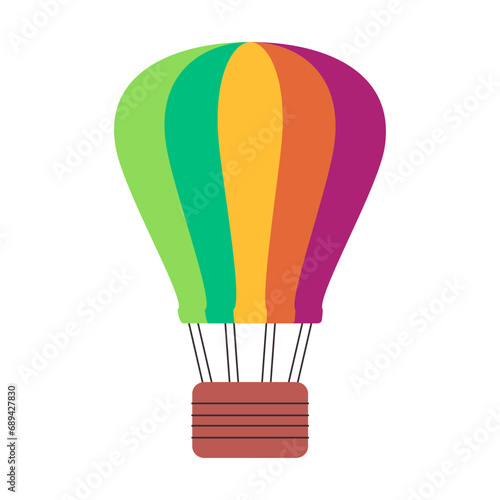 colorful hot air balloon transportation airship fly high fun leisure journey recreation adventure