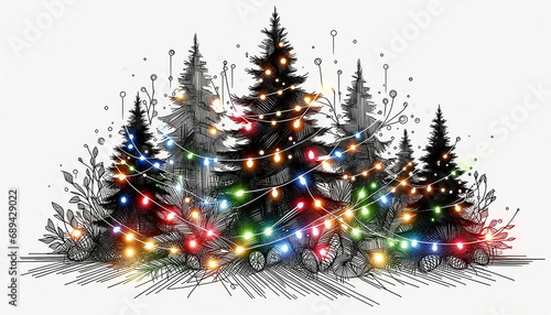 christmas tree with lights