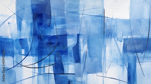 Abstract watercolor in blue