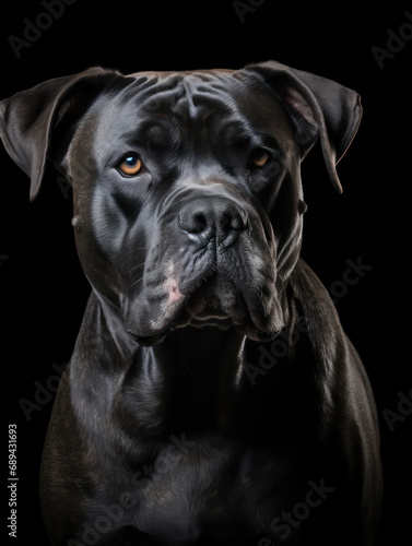 Cane Corso Dog Studio Shot Isolated on Clear Background  Generative AI