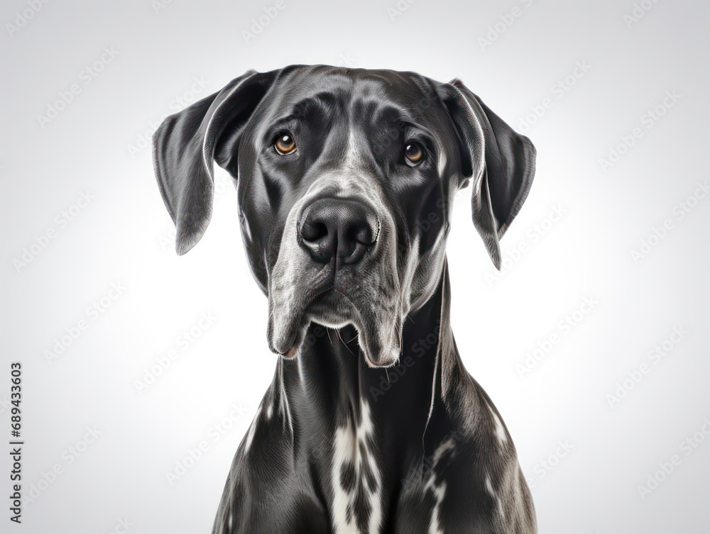 Great Dane Dog Studio Shot Isolated on Clear Background, Generative AI Great Dane Dog Studio Shot Isolated on Clear Background, Generative AI