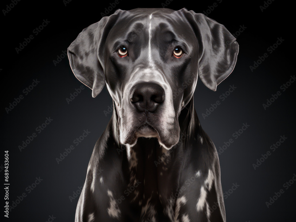 Great Dane Dog Studio Shot Isolated on Clear Background, Generative AI Great Dane Dog Studio Shot Isolated on Clear Background, Generative AI