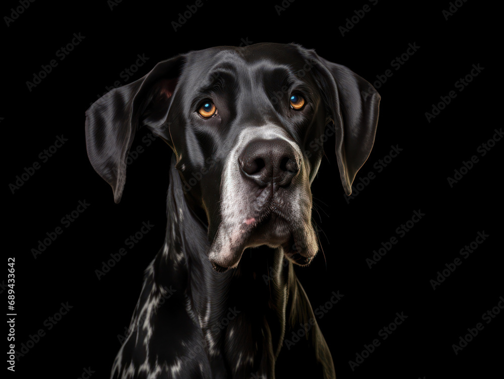 Great Dane Dog Studio Shot Isolated on Clear Background, Generative AI Great Dane Dog Studio Shot Isolated on Clear Background, Generative AI